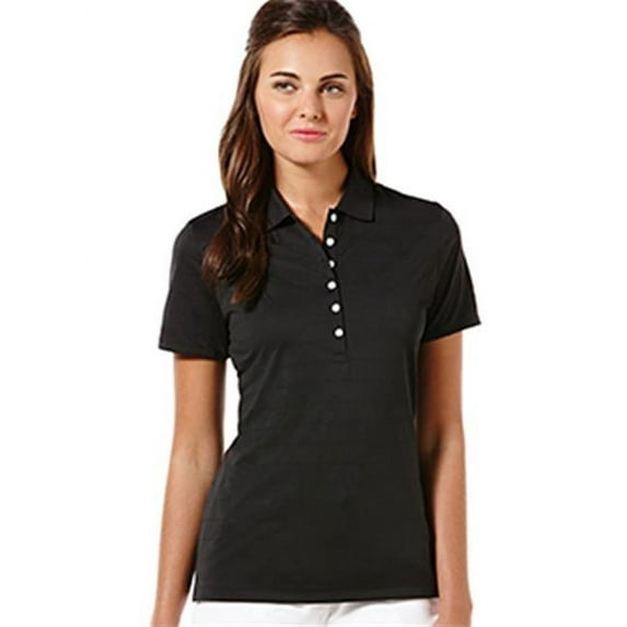 Women's Size Medium Short Sleeve Opti-Dri Golf Polo Shirt, Black