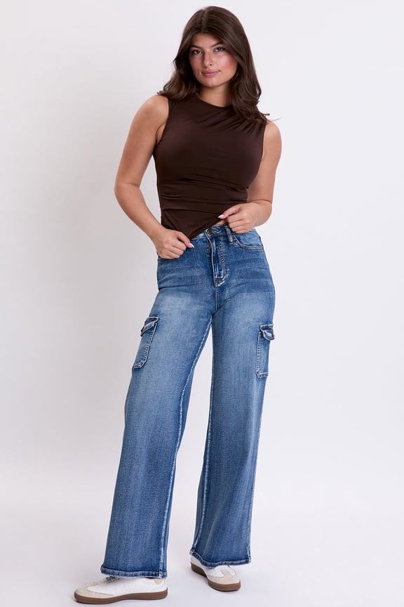 Women's Skater Cargo Wide Leg Jeans