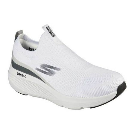 Skechers Women's Go Run Elevate - Hot Streak Sneaker, White/Black, 10 M US