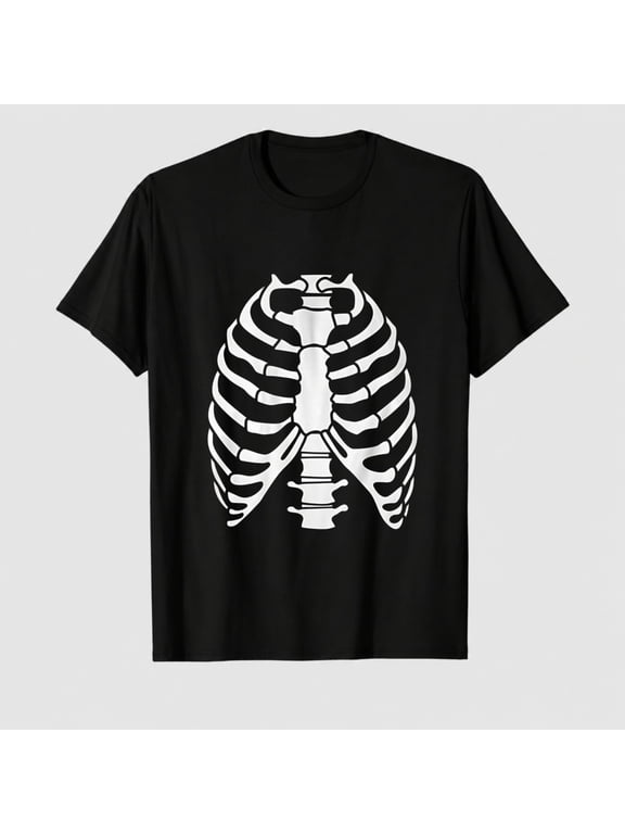 Women's Skeleton Rib Cage Halloween T-shirt
