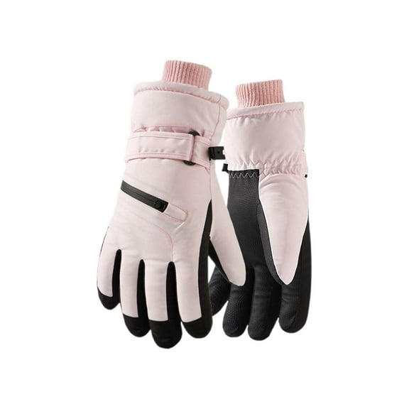 Women's Ski Gloves - Touchscreen, Waterproof, Thermal , Adjustable, for Snowboarding and Winter Sports