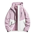thumbnail image 1 of Women's Ski Jacket Full Zipper Waterproof Fleece Inner Detachable Hood Winter Coat Snow Hiking Outdoor Windproof Warm Windbreaker, 1 of 3