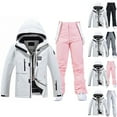 thumbnail image 1 of Women's Ski Jackets and Pants Set Men Snowboard Jacket Windproof Waterproof Snowboard Jacket Bibs Two Piece Ski Suits, 1 of 3