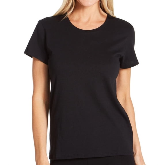 Women's Skin OJ103B Carly Short Sleeve Organic Cotton Tee (Black XS)