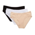 thumbnail image 1 of Women's Skin OJB3R Organic Pima Cotton Boyshort Panty - 3 Pack (White/Black/Nude L), 1 of 1