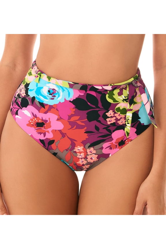 Women's Skinny Dippers 6529183 Flower Shop Cherry Dip High Waist Swim Bottom