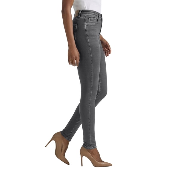 Women's Skinny Jeans High Waisted Butt Lift Denim Pants Slim Fit Stretchy Push Up Tummy Control Jeggings Gray 2XL
