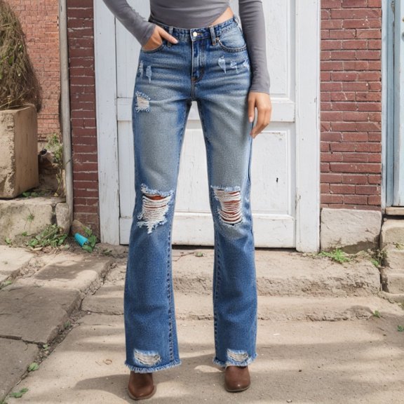 Women's Skinny Jeans High Waisted Stretch Denim Pants For Everyday Wear Vacation Home Comfort Fit Long Trousers With Distressed Hem And Details 18 Tall Womens Denim Waist Jean 18 Size 16 Pants for