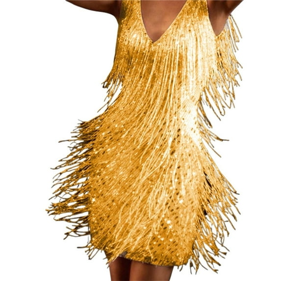 Women's Skirt Dress Deep V Neck Sleeveless Pencil Skirt Fringed Midi Casual Clothing Solid Elegant