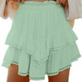 thumbnail image 1 of Women's Skirt Frill Shorts High Ruffled Mini Skort Layered Pleated Skirts Women Waisted Skorts Party Dress Style Ruffle Dancing Party Mini Skirt, 1 of 5