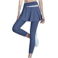 thumbnail image 1 of Women's Skirt Pants Hip Lifting Exercise Fitness Tight Yoga Pants High Waisted Leggings Workout Sports Running Athletic Pants Blue M, 1 of 1