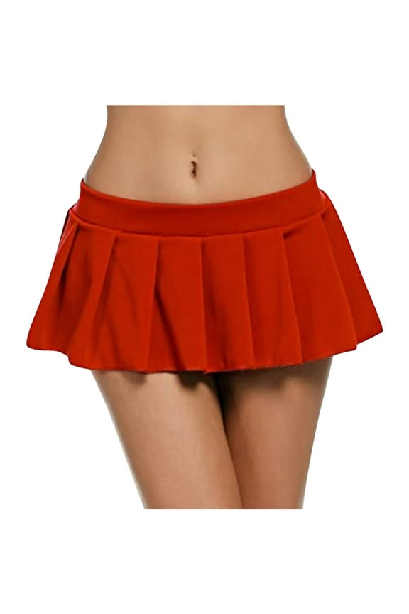 Women's Skirt Role Play Pleated Mini Skirt Ruffle Lingerie for SchoolMiniskirt