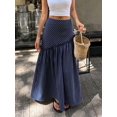 thumbnail image 1 of Women's Skirt, Tiered Drop Waist Midi Skirt, Fitted Flared Bottoms for Commute and Daily Wear, 1 of 5