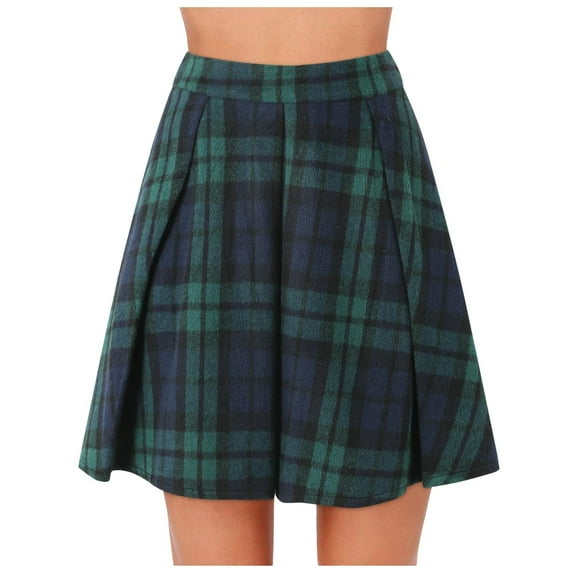 Women's Skirts Casual Trendy Mini Skirts Plaid Tweed Skirts
