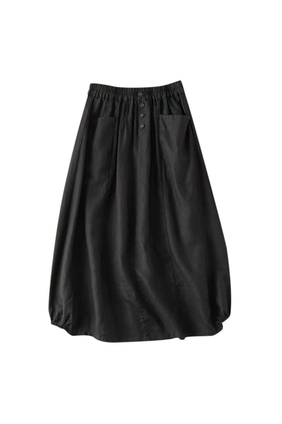 Women's Skirts Midi Length Relaxed Fit Color Block Soft & Breathable Spring a Line High Waisted Wedding Guest Party Long Skirt