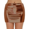 thumbnail image 1 of Women's Skirts Shiny Metallic Patent Leather Mini Pencil Skirt Nightout Wear Dance Party Clubwear, 1 of 4