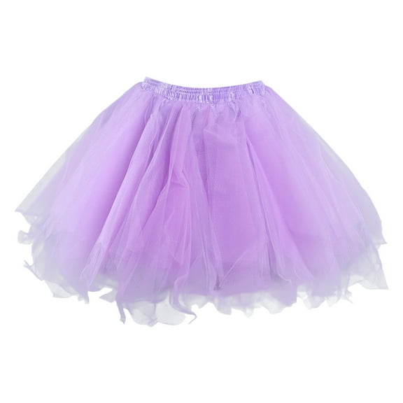 Women's Skirts Soft Tutu Skirt Toddler Party Mesh Tutu Skirt Long formal Dress Womens Clothes Purple XS