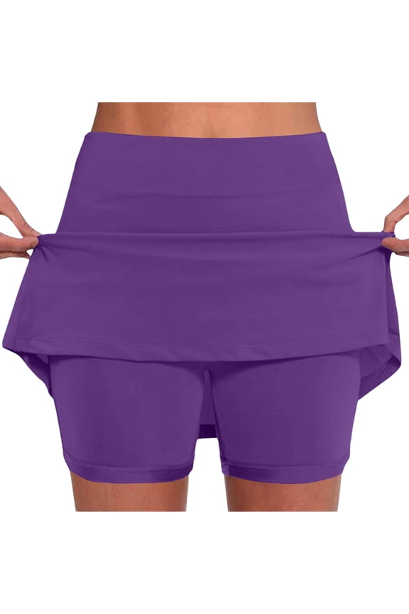 Women's Skorts,Stretchy Skirts For Women Summer Skirts For Women Skirt With Built-In Shorts Tennis Mini Skirts With Shorts Shorts For Women Low Waisted Skirt Skater Skirt With