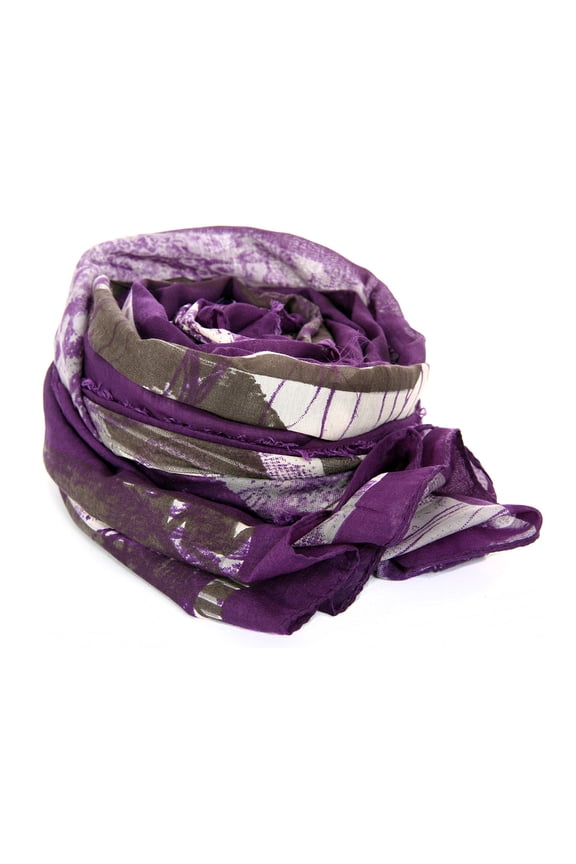 Women's Skull Print Purple Polyester Scarf Purple Scarf Wrap 40 x 70 inches