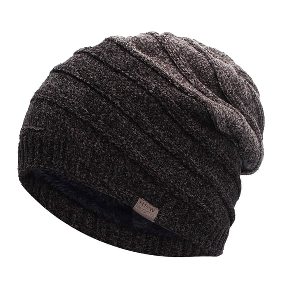 Women's Skullies & Beanies Cuff Beanie Hat Rib Knit Beanie Knitting Skull Beanies Knit Chunky Snow Cap Breathable & Cozy Stretchy Warm Fleece Lined Winter Beanie Hat