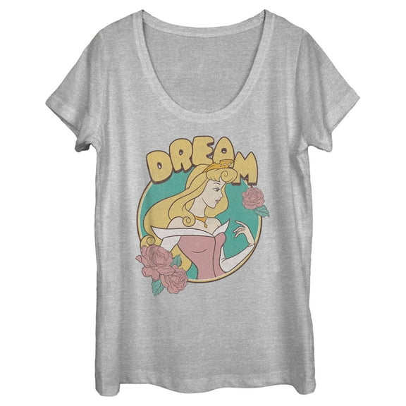 Women's Sleeping Beauty Aurora Dream  Scoop Neck Athletic Heather Medium
