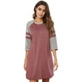 thumbnail image 1 of Women's Sleepshirt 3/4 Sleeves Nightgown Sexy Nightshirts Pajama Dress Sleepwear S-2XL, 1 of 4