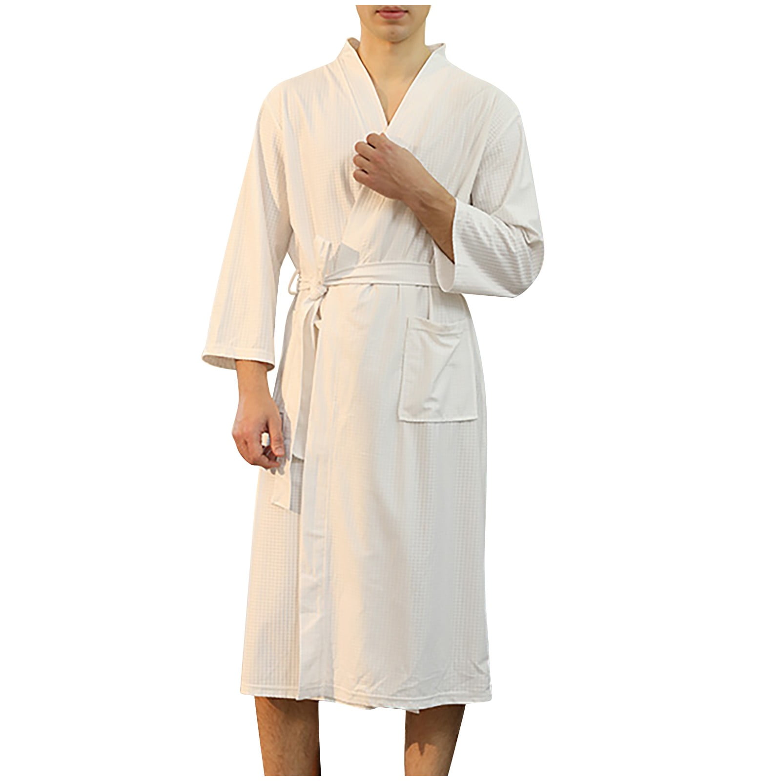 Women's Sleepshirt Autumn and Winter Waffle Dry Robe Polyester Unisex