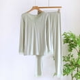 thumbnail image 1 of Women's Sleepwear Long Sleeve Top and Pants Pajama Set Panda Print Nighty,Green,L, 1 of 5