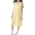 thumbnail image 1 of Women's Sleepwear New Built in Bra Nightwear for Women Plus Size Sleeveless Sleep Dress Tank Nightgowns Full Slip Sleepwear Yellow XXL, 1 of 6