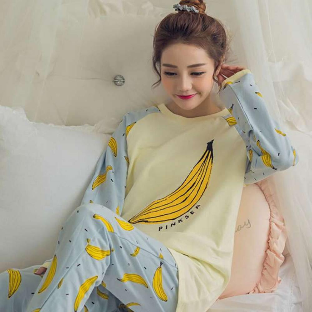Women's Sleepwear Pajamas Set Long Sleeve Sleepwear Womens Button Down
