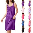 thumbnail image 1 of Women's Sleepwear Zaewscy Women's Casual Home Wear Sleeveless Short Nightgown Purple Free Size, 1 of 8