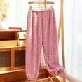 thumbnail image 1 of Women's SleepwearWomen Pj Bottoms Solid Color Sleepwear Fuzzy Fleece Pajama Pants Ladies Casual Trousers Plush Elastic Waist Pant, 1 of 6
