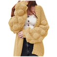 thumbnail image 1 of Women's Sleeve Large Size Medium Long Sweater Women's Coat Autumn And Winter New Loose Coarse Wool Knitted Cardigan, 1 of 2