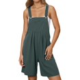 thumbnail image 1 of Women's Sleeveless Adjustable Strap Romper Short Overalls Casual Summer Jumpsuit with Pockets Trendy Outfit for, 1 of 2