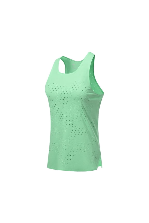 Women's Sleeveless Athletic Workout Tank Tops Eyelet Running Breathable Lightweight Tennis Shirts Loose Fit Tee Women's Eyelet Workout Tank Top