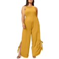thumbnail image 1 of Women's Sleeveless Backless Wide Leg Jumpsuit - Loose Fit Romper for Daily & Vacation - Summer Comfort, 1 of 3