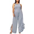thumbnail image 1 of Women's Sleeveless Backless Wide Leg Jumpsuit - Loose Fit Romper for Daily & Vacation - Summer Comfort, 1 of 3