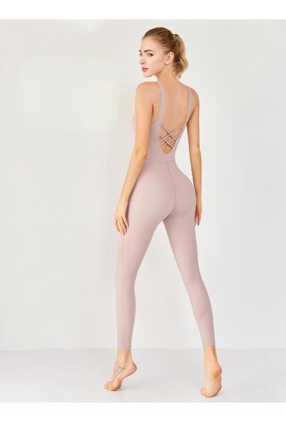 Women's Sleeveless Bodysuit Dance Unitard  Stretchy Gym & Workout Leggings for Yoga, Fitness, and Active Wear