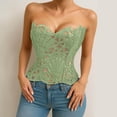 thumbnail image 1 of Women's Sleeveless Boned Bustier: Corset Top for Waist Training, Cosplay Costumes and Sensual Lingerie Wear, 1 of 6