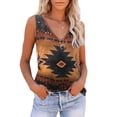 thumbnail image 1 of Women's Sleeveless Casual Tank Tops T-Shirt V-Neck Tank Vest Pullover Blouses (Coffee M), 1 of 6