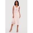 thumbnail image 1 of Women's Sleeveless Crochet Midi Dress with Bows, 1 of 3