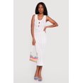 thumbnail image 1 of Women's Sleeveless Crochet Midi Dress with Bows, 1 of 3