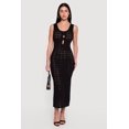 thumbnail image 1 of Women's Sleeveless Crochet Midi Dress with Bows, 1 of 3