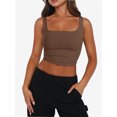 thumbnail image 1 of Women’s Sleeveless Crop Tops Square Neck Workout Fitness Basic Cropped Tank Top, 1 of 4