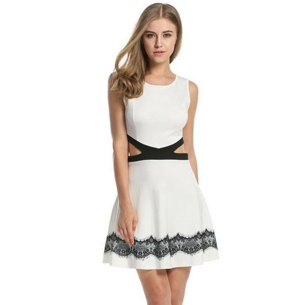 A line Waist Cut Out Dress