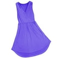 thumbnail image 1 of Women's Sleeveless Deep V Neck Summer Dress Wrap Ruched Party Mini Dresses, 1 of 2