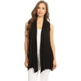 thumbnail image 1 of Women's Sleeveless Draped Open Front Cardigan Vest, 1 of 4