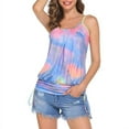 thumbnail image 1 of Women's Sleeveless Drawstring Sling Vest, Slim Fit Camisole Strapless Tank Casual Tops, 1 of 5