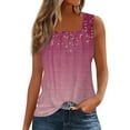 thumbnail image 1 of Women's Sleeveless Floral Embroidered Tank Top, Casual Summer Blouse, Lightweight Gradient Design, Pink, M-XXL, 1 of 2