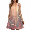 thumbnail image 1 of Women’s Sleeveless Floral Sundress Summer Casual Swing Dress Loose Fit Tank Dress Beach Vacation A Line Dresses, 1 of 4